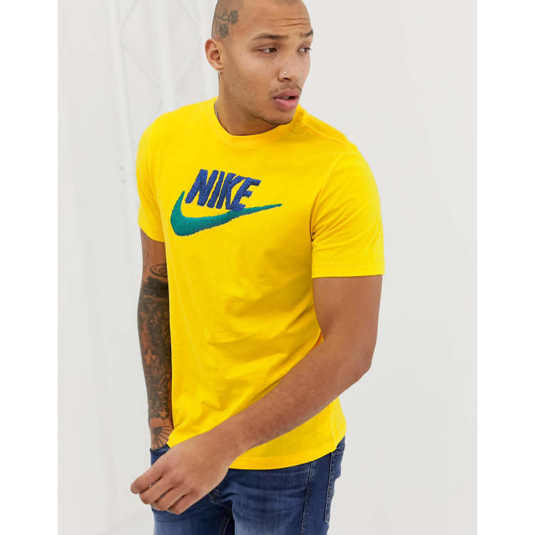 Yellow sales nike shirt