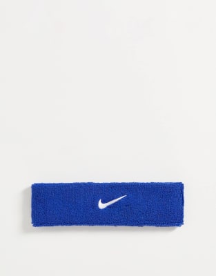 Nike Nike Swoosh training terry headband in royal blue