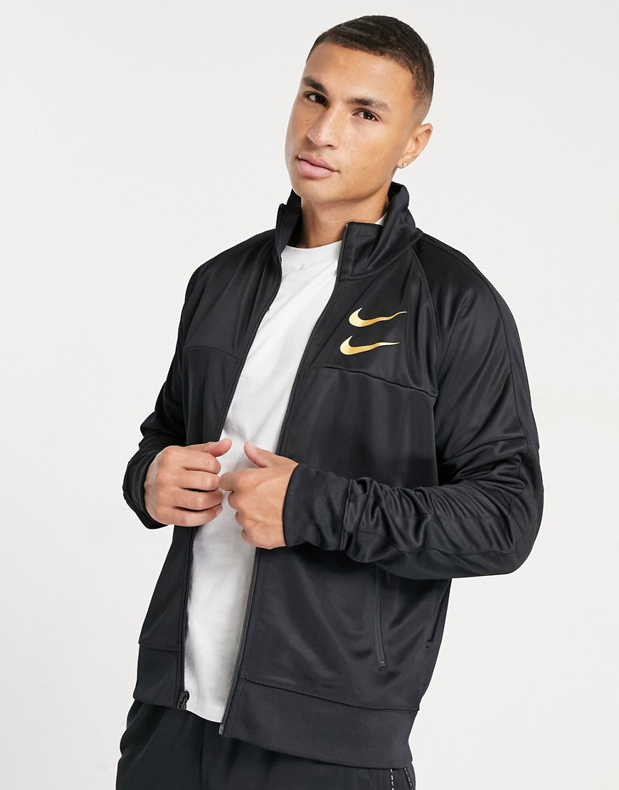 Nike - Swoosh - Trainingsjack in zwart en goud