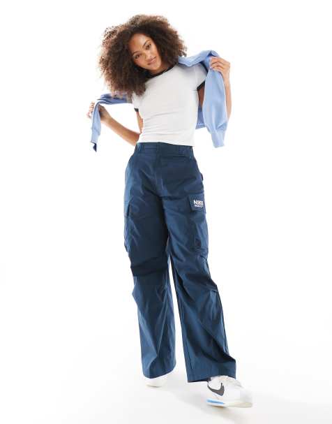 Nike Swoosh woven cargo trousers in navy - view 1