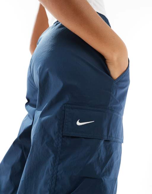 Nike Swoosh woven cargo trousers in navy ASOS