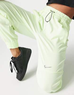 Nike Swoosh Woven Joggers In Neon Yellow | ModeSens