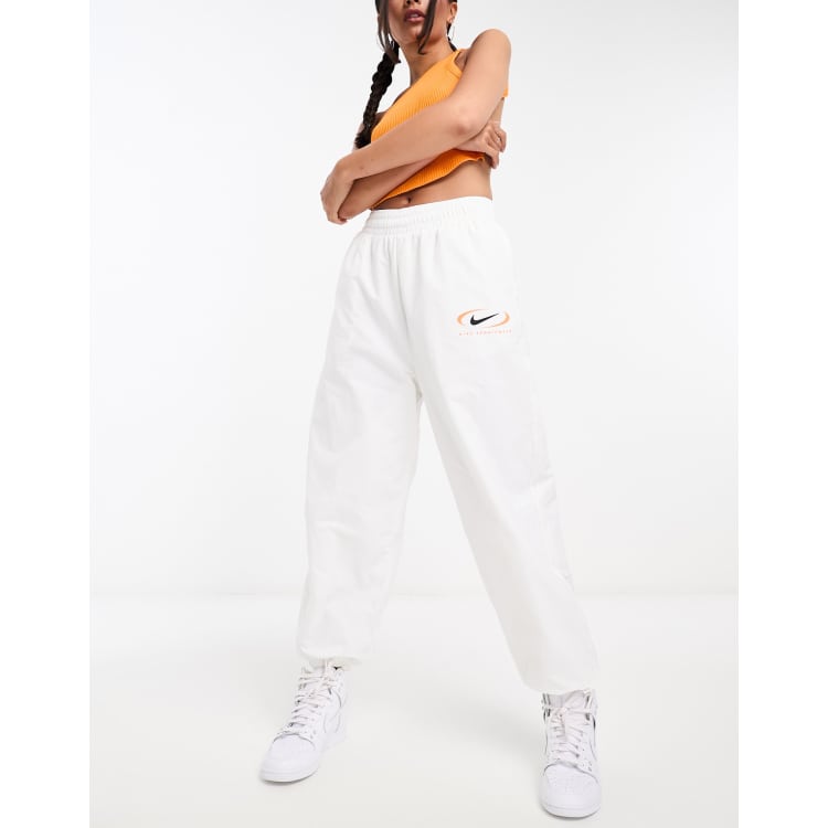 Nike Vintage Nike pants Parachute White swoosh baggy