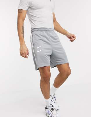 nike swoosh grey shorts