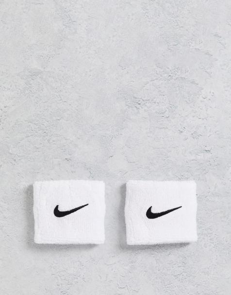 Nike swoosh wristbands 2 pk in white and black - view 1