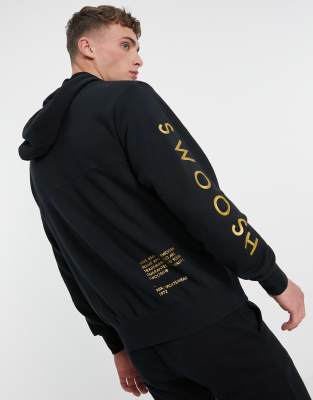 Nike hoodie gold swoosh online