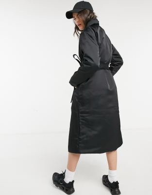 black nike parka coat