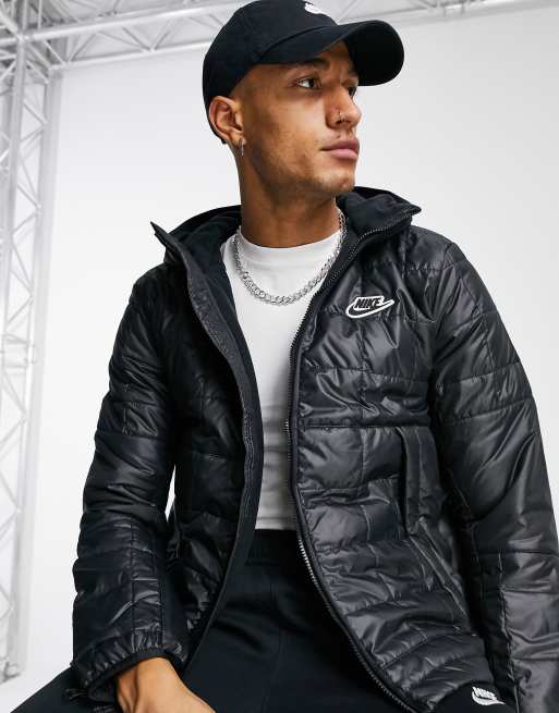 Nike synthetic fill quilted parka jacket in black BLACK BLACK