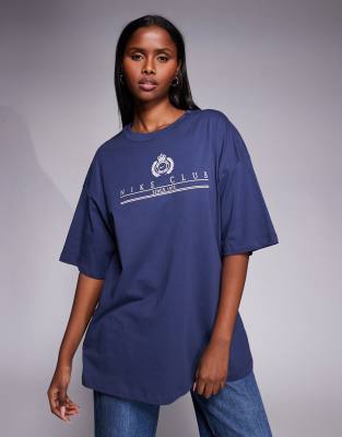 T-shirt à imprimé graphique - Bleu marine L