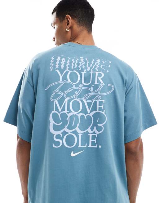 Nike - T-shirt à imprimé graphique - Bleu