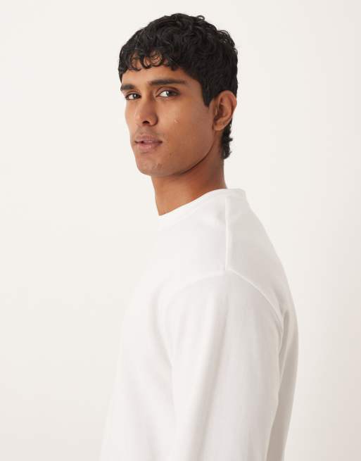 Nike - T-shirt a maniche lunghe oversize pesante bianca, 4 di 5