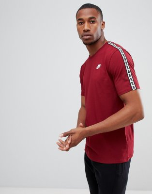 Avec 677 Bandes Logo NikeT shirt Rouge Ar4915 hQsrtd