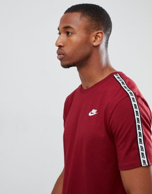 Avec 677 Bandes Logo NikeT shirt Rouge Ar4915 hQsrtd