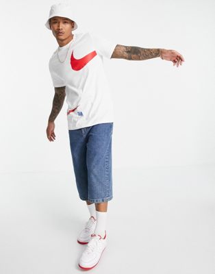 T-shirts et débardeurs Nike - T-shirt avec logo virgule - Blanc et rouge