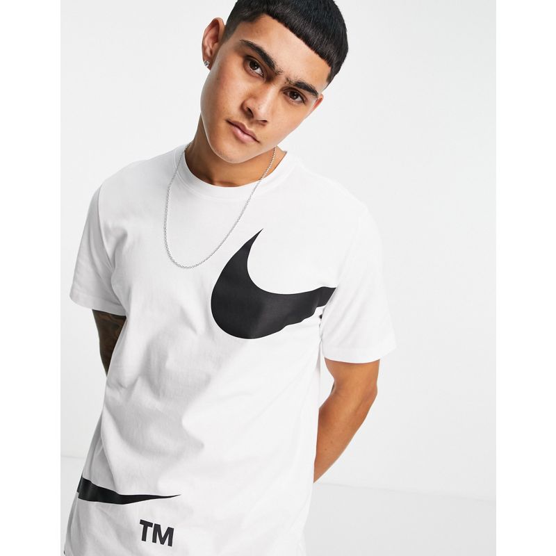Activewear Top Nike - T-shirt bianca con logo stampato