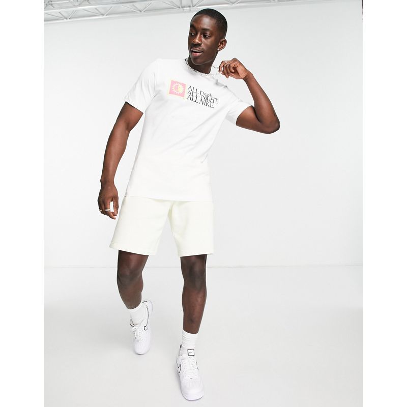 Activewear Uomo Nike - T-shirt bianca con scritta stampata