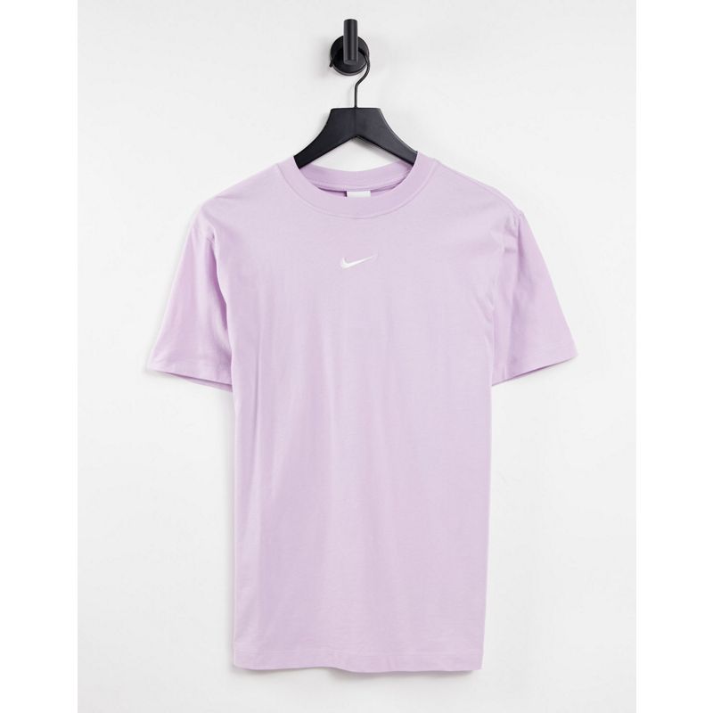 Donna Activewear Nike - T-shirt boyfriend lilla con logo piccolo