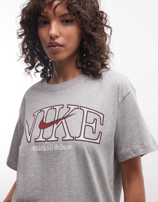 Nike - T-shirt classique coupe boyfriend à imprimé graphique - Gris, 2 de 4