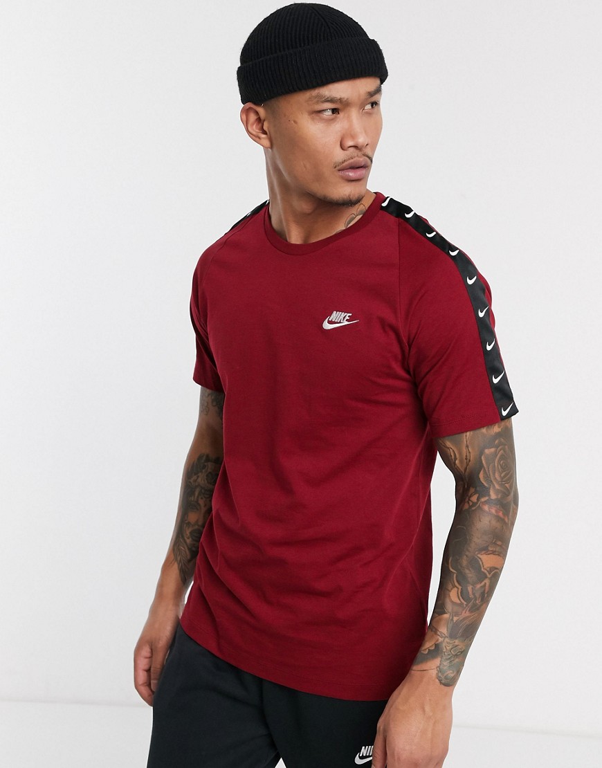 Nike - T-shirt con logo e fettuccia rossa-Rosso