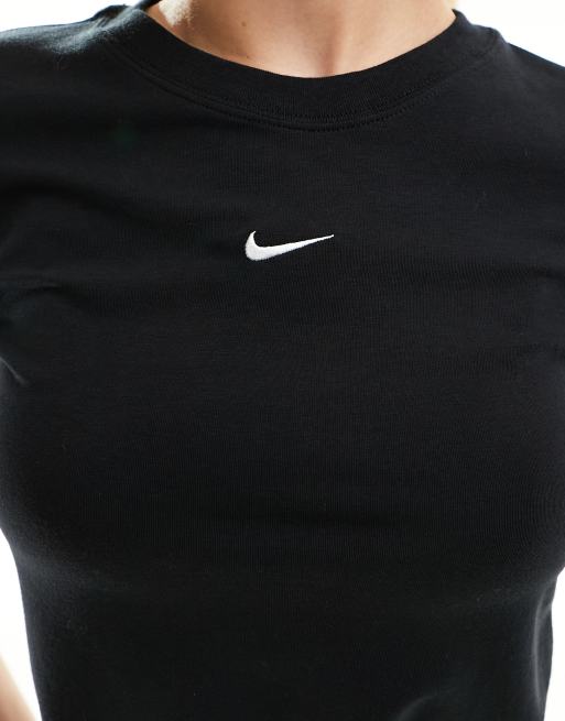 Nike - T-shirt corta attillata nera , 4 di 4