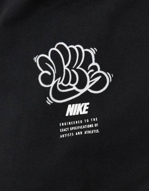 Nike t-shirt coupe boyfriend classique avec imprimé graphique au dos en noir, 4 de 4
