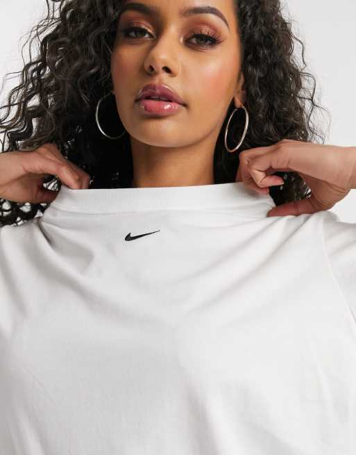 Nike - T-shirt coupe masculine oversize à logo virgule - Blanc, 3 de 4