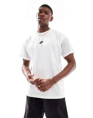 Nike - T-shirt en tulle - Blanc