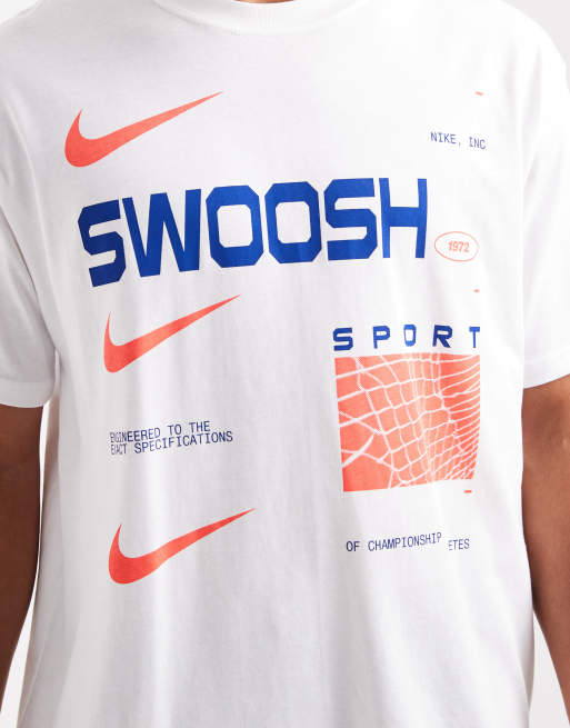 Nike – T-Shirt in Weiß mit Swoosh-Print, 4 von 5