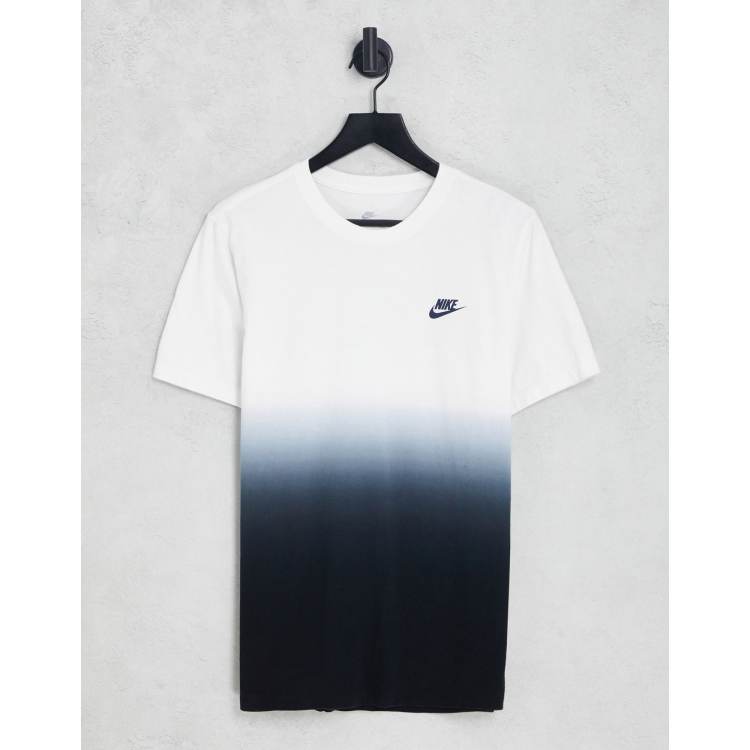 Nike t shirt in white and black ombre ASOS