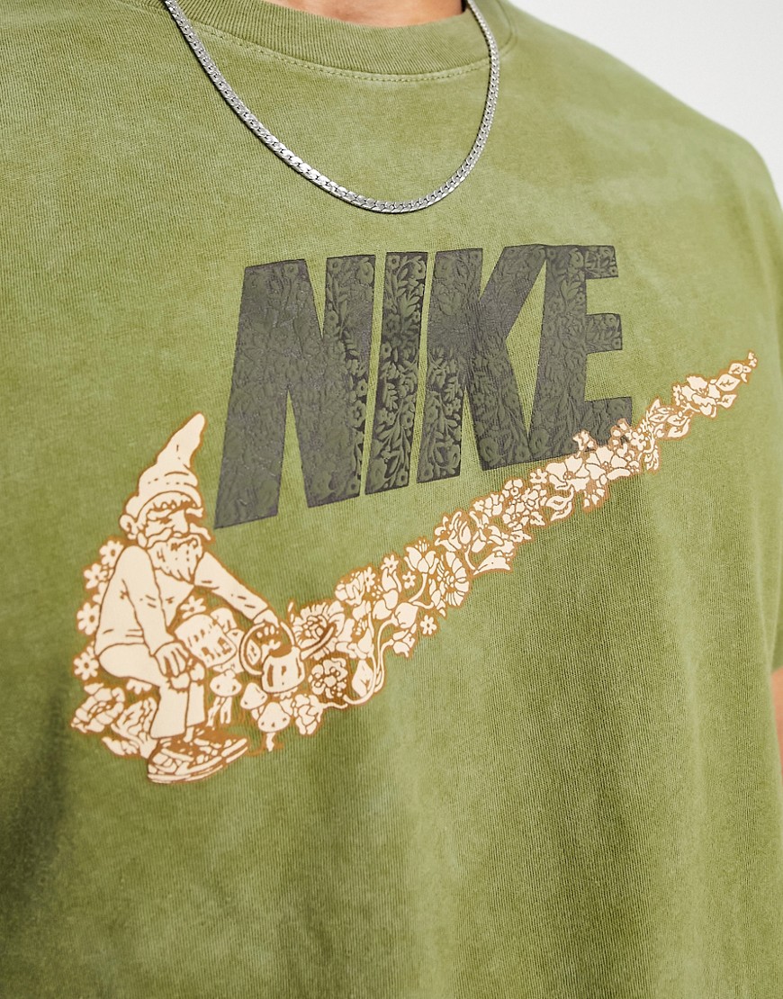 T-shirt kaki slavato-Verde - Nike T-shirt donna  - immagine3