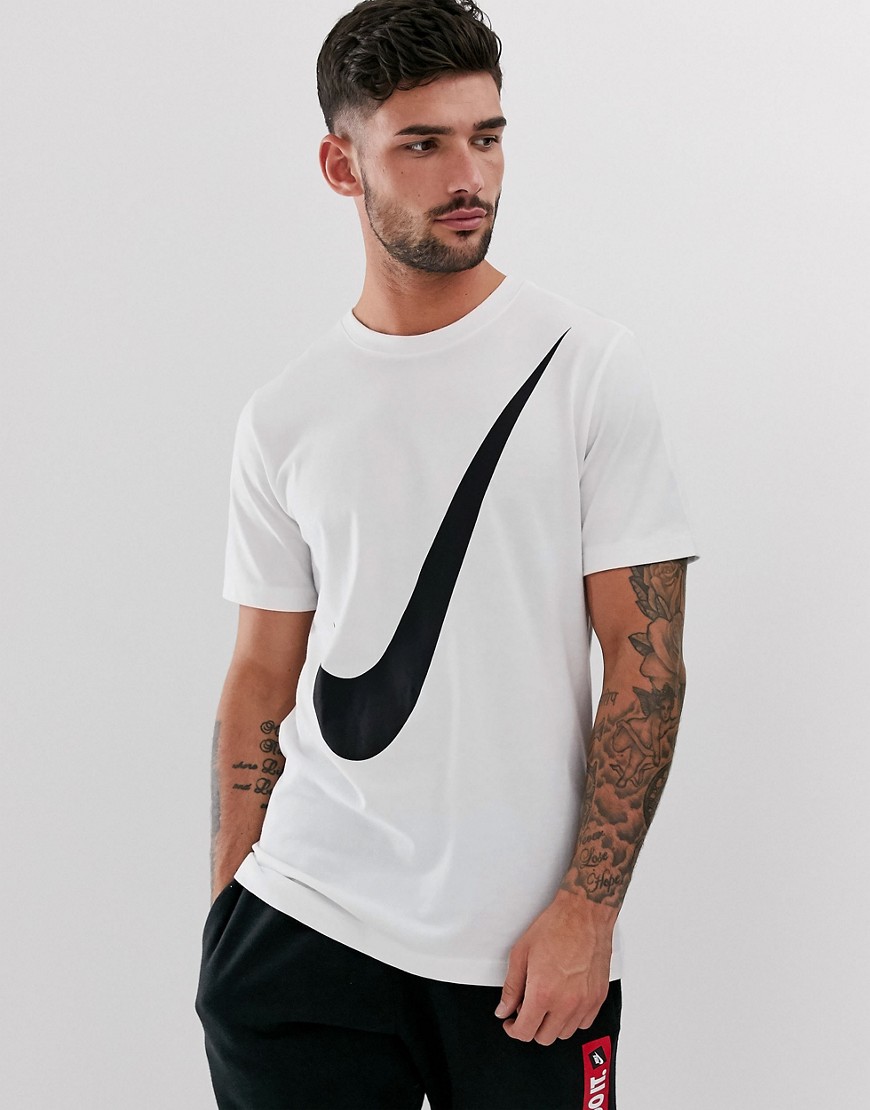 Nike – T-shirt med stor Swoosh-logga-Vit