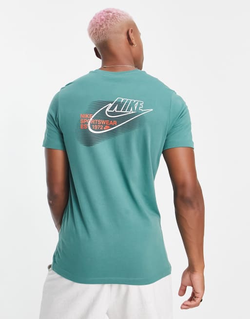 Nike - T-shirt met dubbel logo in biocoastal