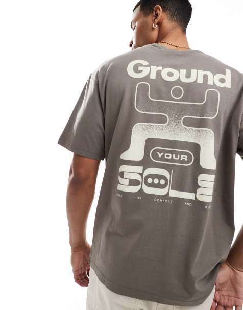 Nike - T-shirt met grafische print in grijs - view 1