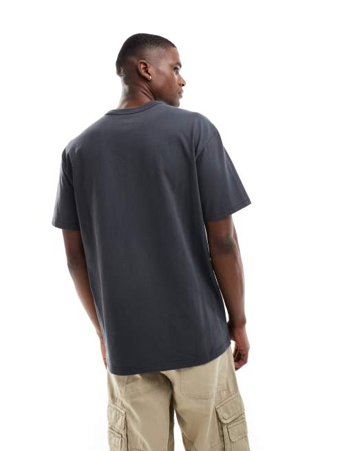Nike - T-shirt met Swoosh-bloemenlogo in donkergrijs, 3 van 4