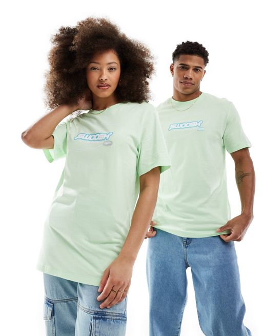 Nike - T-shirt met swoosh-print in groen