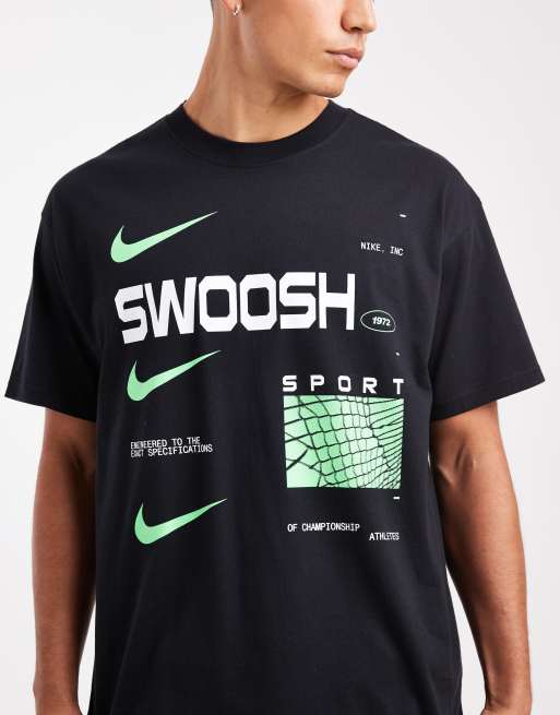 Nike - T-shirt nera con logo grafico, 5 di 5