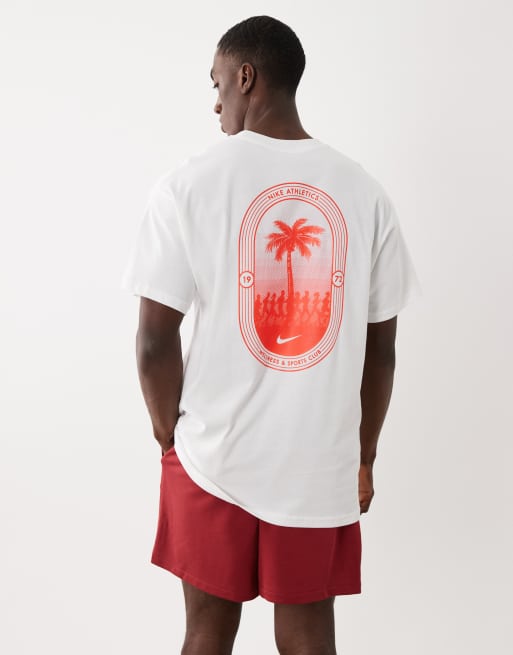 Nike - T-shirt oversize à logo et imprimé palmier au dos - Blanc, 5 de 5