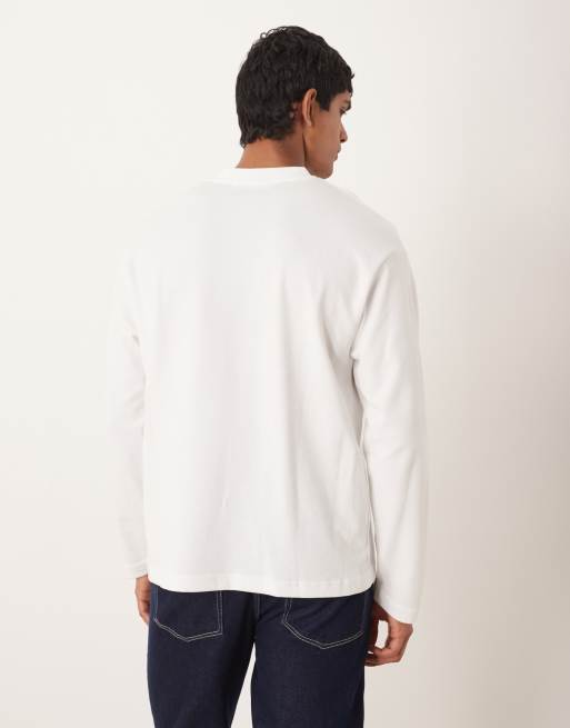 Nike - T-shirt oversize en tissu épais à manches longues - Blanc, 3 de 5