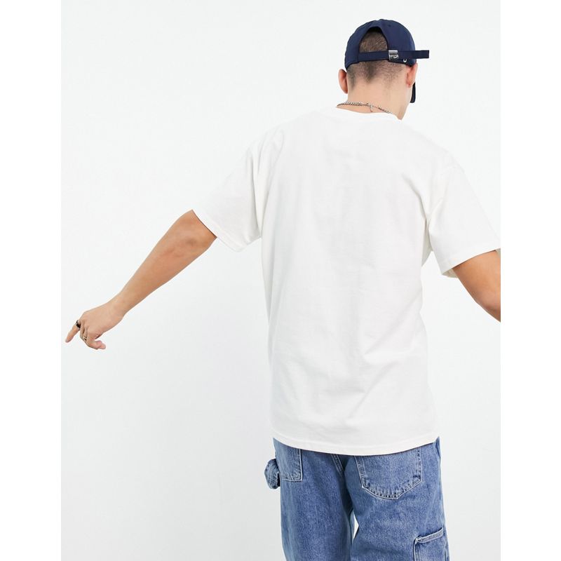 Activewear Top Nike - T-shirt pesante bianco sporco con logo rétro