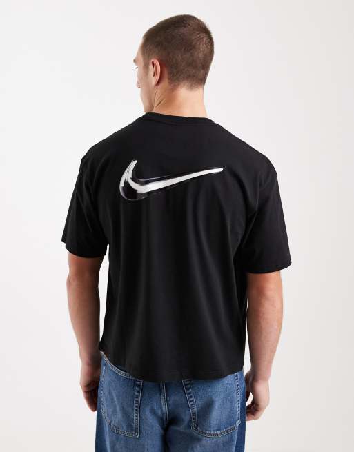Nike - T-shirt squadrata oversize nera con grafica, 3 di 5