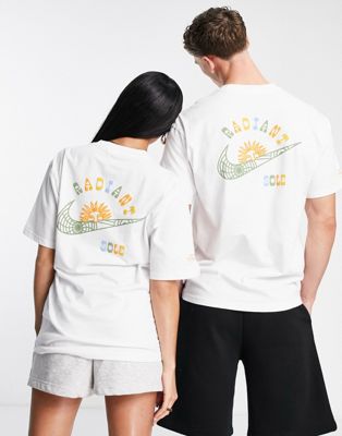 Nike - T-shirt unisexe avec logo à imprimé semelle dans le dos - Blanc | ASOS
