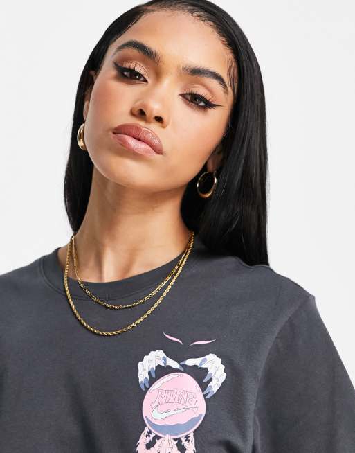 Nike - T-shirt unisexe avec motif mystique imprimé au dos - Gris, 4 de 4