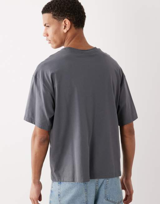 Nike - T-shirt van zware stof met logo in grijs met wassing, 5 van 5