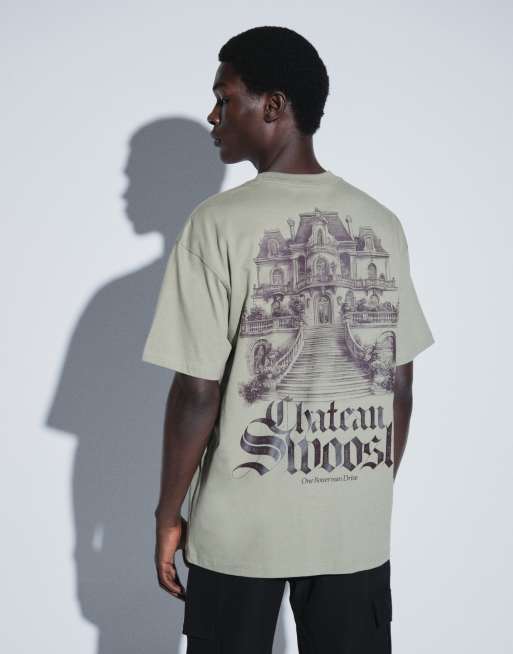 Nike t-shirt with chateau back print in khaki, 2 of 9