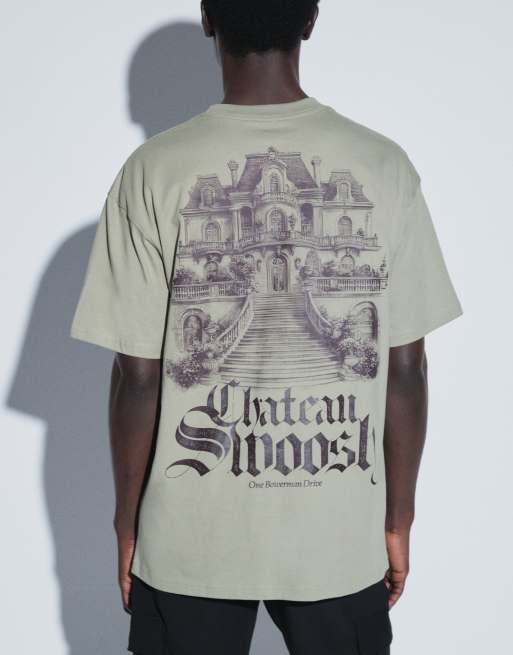 Nike t-shirt with chateau back print in khaki, 5 of 9