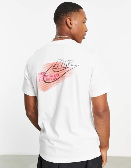 Nike - T-shirt avec logo double - Blanc