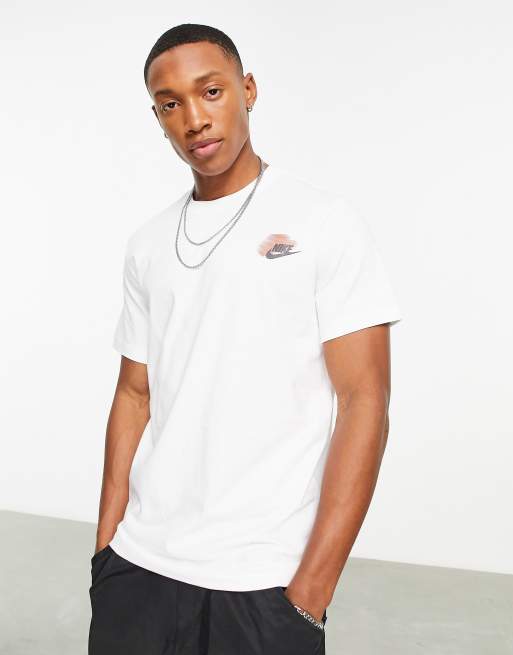 Nike - T-shirt avec logo double - Blanc