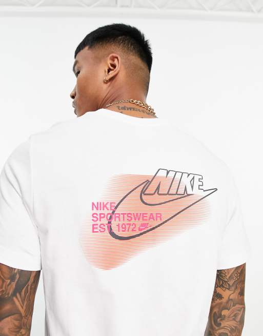 Nike - T-shirt avec logo double - Blanc