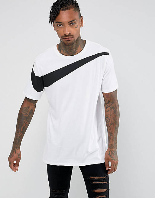 Nike T-Shirt With Oversize Swoosh Logo In White 856490-100 | ASOS