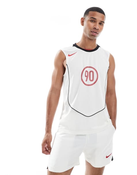 Nike – T90 Dri-FIT – Biały top bez rękawów - view 1